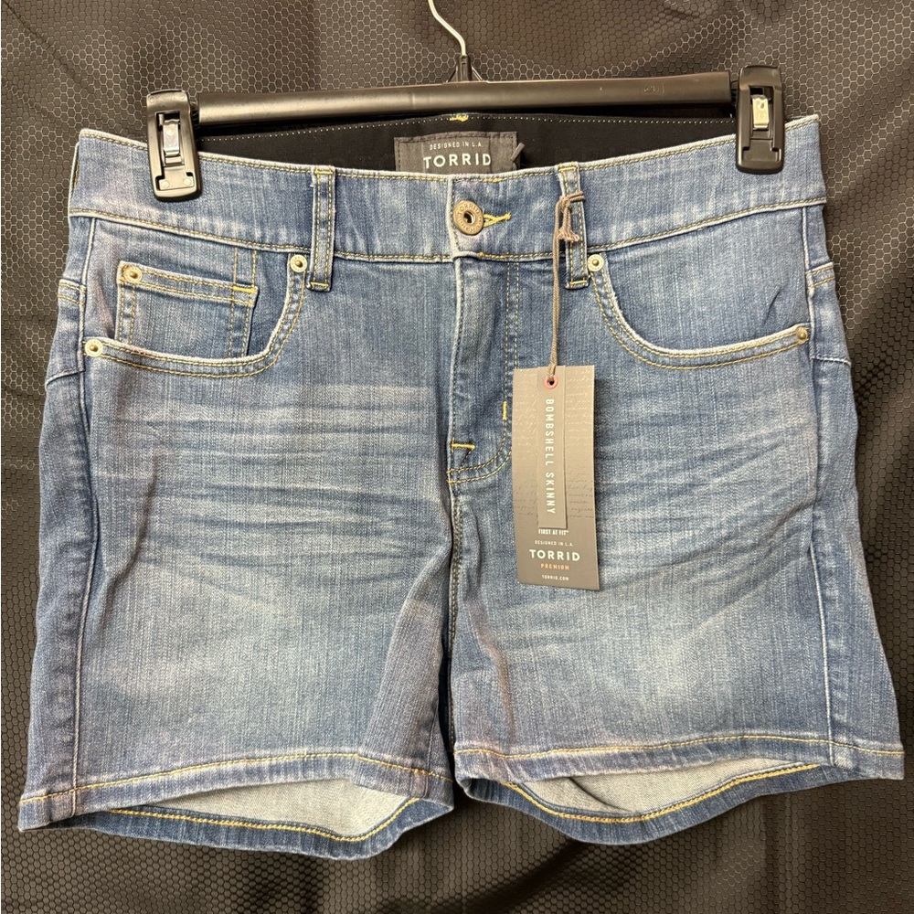 Torrid Mid-Wash Denim Jean Shorts